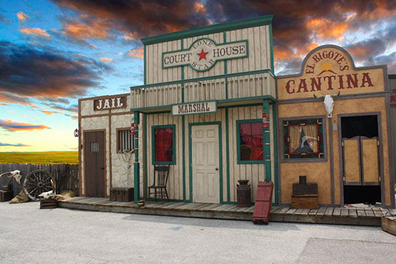 traveling wild west town set